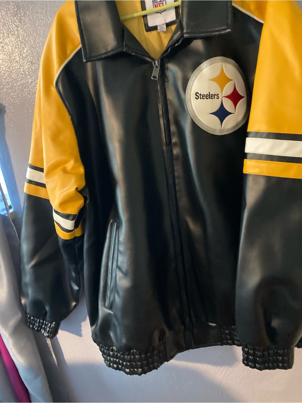 NFL Black and Gold Team Jacket with NFL Shield